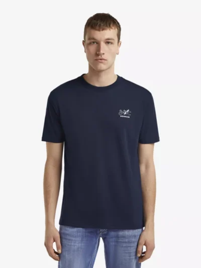 Denham Denham polo & tshirt Swallow tee cj Blauw