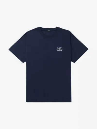 Denham Denham polo & tshirt Swallow tee cj Blauw
