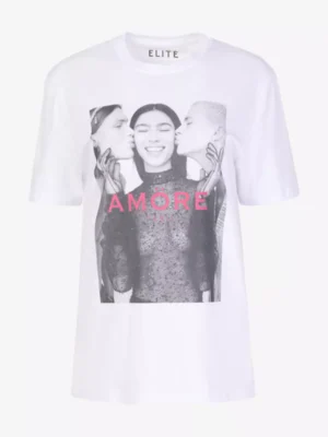 Elite Elite tshirts & tops 834 amor utee Wit