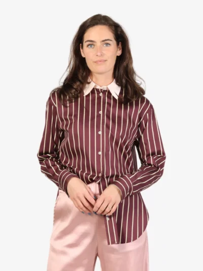 Forte Forte Forte Forte blouses & tunieken 13610 satin stripe Rood