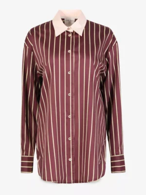 Forte Forte Forte Forte blouses & tunieken 13610 satin stripe Rood