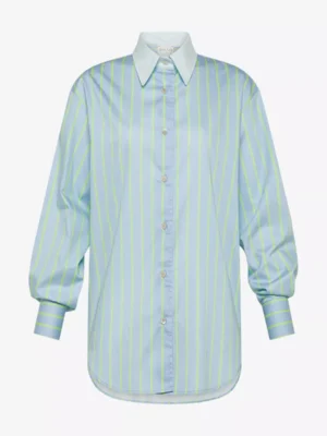 Forte Forte Forte Forte blouses & tunieken 13610 satin stripe Blauw