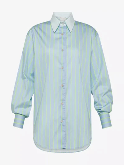 Forte Forte Forte Forte blouses & tunieken 13610 satin stripe Blauw