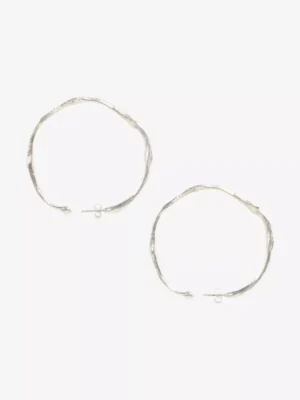 Forte Forte Forte Forte accessoires 9987 big hoop sculp Zilver
