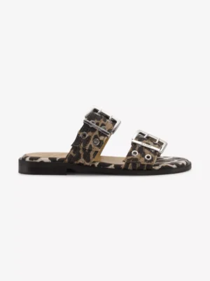 Ganni Ganni schoenen 2970 buckle sandal l Bruin