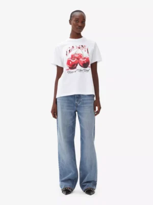Ganni Ganni tshirts & tops 4004 Wit