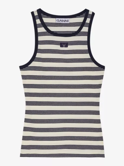 Ganni Ganni tshirts & tops 4144 Blauw