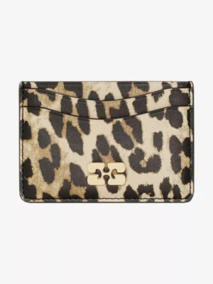 Ganni Ganni accessoires 6541 card holder leo Bruin