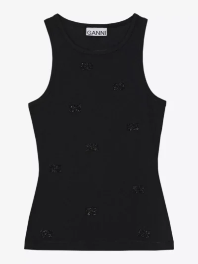 Ganni Ganni tshirts & tops T4097 Zwart