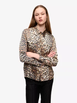Ganni Ganni blouses & tunieken W0321 Camel
