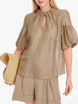 Marc Cain Collections Marc Cain blouses & tunieken Yc 51.42 w86 Camel