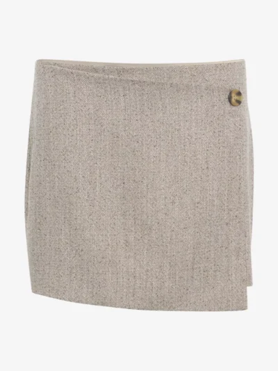 My Essential Wardrobe My Essential Wardrobe rokken Emmy wrap skirt Grijs