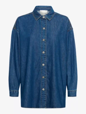 My Essential Wardrobe My Essential Wardrobe blouses & tunieken Hilma shirt Blauw