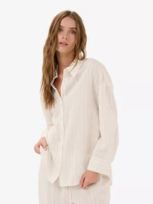 My Essential Wardrobe My Essential Wardrobe blouses & tunieken Lima shirt Beige