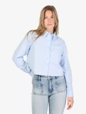 My Essential Wardrobe My Essential Wardrobe blouses & tunieken Sunna short shirt Blauw