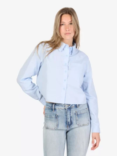 My Essential Wardrobe My Essential Wardrobe blouses & tunieken Sunna short shirt Blauw