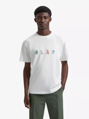 Olaf Olaf polo & tshirt M200105 sans embro tee Wit