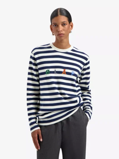 Olaf Olaf tshirts & tops M990103 stripe sans Blauw