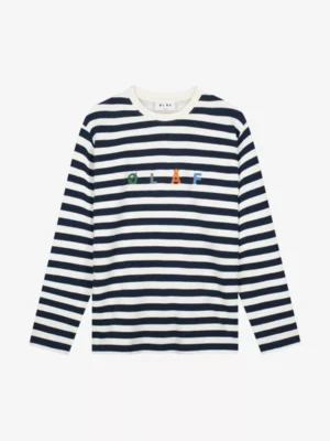 Olaf Olaf tshirts & tops M990103 stripe sans Blauw