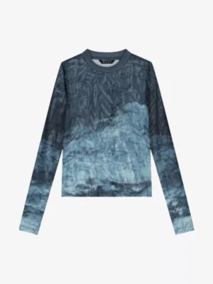 Olaf Olaf tshirts & tops Script mesh top ls w Blauw