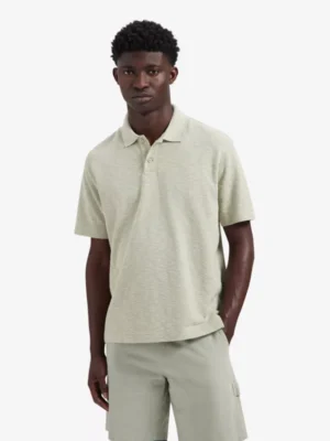 Olaf Olaf polo & tshirt Slub polo ss Groen