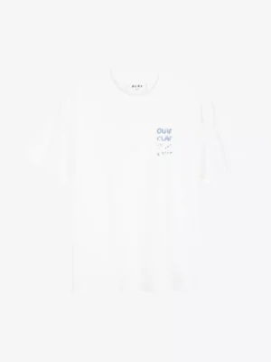 Olaf Olaf polo & tshirt Spray graphic tee Wit