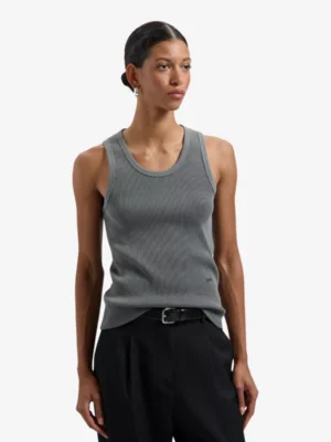 Olaf Olaf tshirts & tops W200101 retro ribbed Grijs