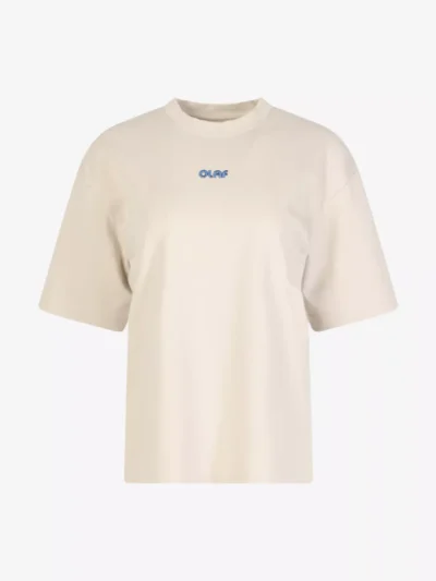 Olaf Olaf tshirts & tops W200102 retro logo b Beige