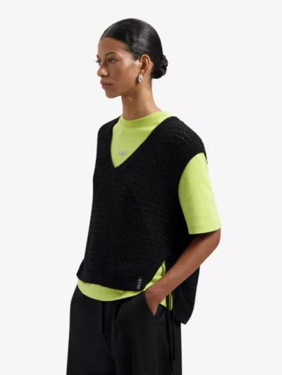 Olaf Olaf truien & vesten W200702 open knit ve Zwart