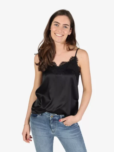 Rosemunde Rosemunde tshirts & tops 1910 silk strap top Zwart