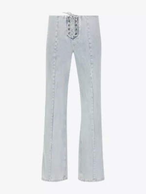 Rotate Rotate broeken Denim laced waist pa Blauw