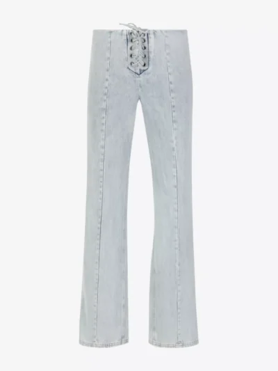 Rotate Rotate broeken Denim laced waist pa Blauw