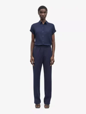 Samsoe Samsoe Samsoe Samsoe broeken Hoys straight pants Blauw