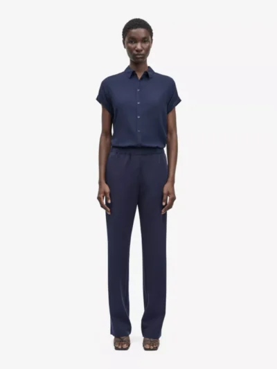 Samsoe Samsoe Samsoe Samsoe broeken Hoys straight pants Blauw