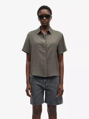 Samsoe Samsoe Samsoe Samsoe blouses & tunieken Mina ss shirt 14028 Beige