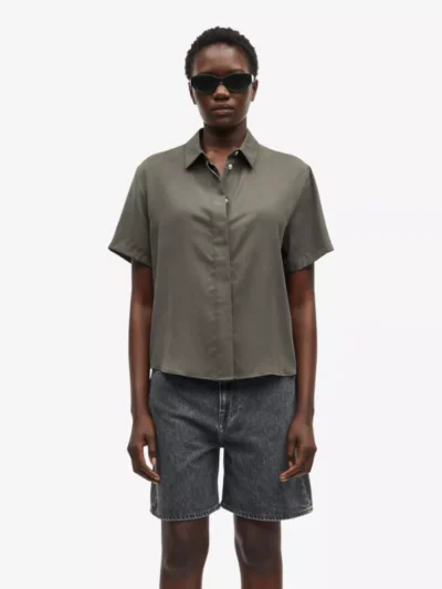 Samsoe Samsoe Samsoe Samsoe blouses & tunieken Mina ss shirt 14028 Beige