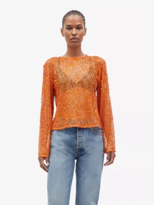 Samsoe Samsoe Samsoe Samsoe tshirts & tops Samadda blouse Oranje