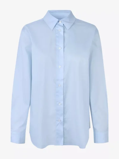 Samsoe Samsoe Samsoe Samsoe blouses & tunieken Sanos shirt 15583 Blauw