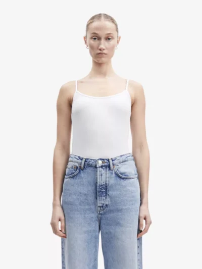 Samsoe Samsoe Samsoe Samsoe tshirts & tops Talla strap top 265 Wit