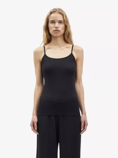 Samsoe Samsoe Samsoe Samsoe tshirts & tops Talla strap top 265 Zwart