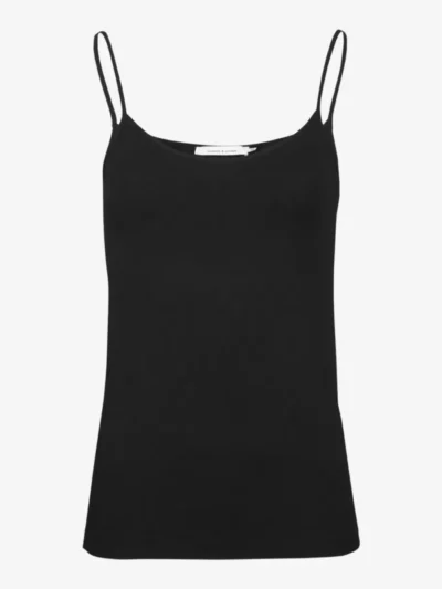 Samsoe Samsoe Samsoe Samsoe tshirts & tops Talla strap top 265 Zwart
