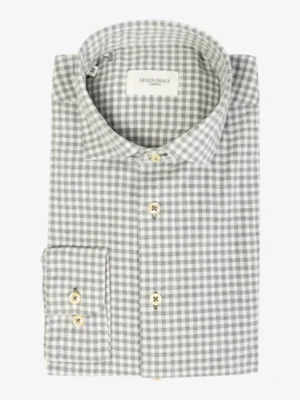 Seven Dials Seven Dials overhemden Damon 021 ruit flanel Groen