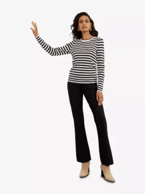 Studio Anneloes Studio Anneloes broeken 02309flair bonded trouser Zwart