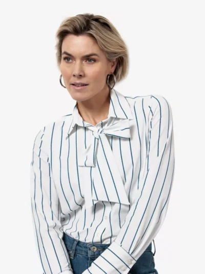 Studio Anneloes Studio Anneloes blouses & tunieken 12528 nena pinstripe Blauw