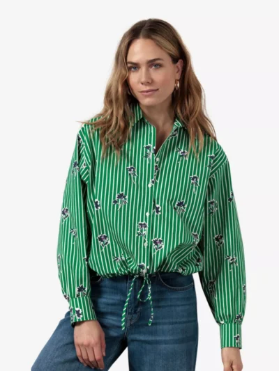 Studio Anneloes Studio Anneloes blouses & tunieken 12548 dio poplin flo Groen