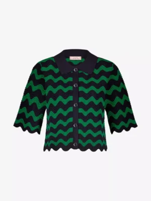 Studio Anneloes Studio Anneloes blouses & tunieken 12576 jacy ajour pul Groen