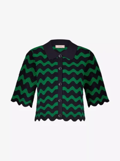 Studio Anneloes Studio Anneloes blouses & tunieken 12576 jacy ajour pul Groen