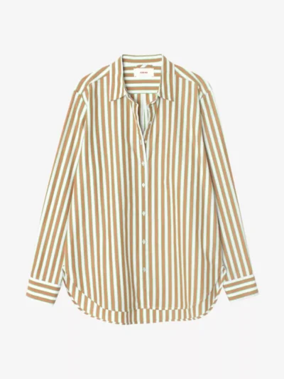 Xirena Xirena blouses & tunieken Beau stripe Camel