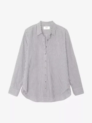 Xirena Xirena blouses & tunieken Beau stripe Zwart