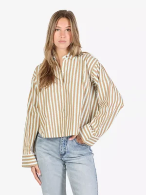 Xirena Xirena blouses & tunieken Jessy stripe Camel